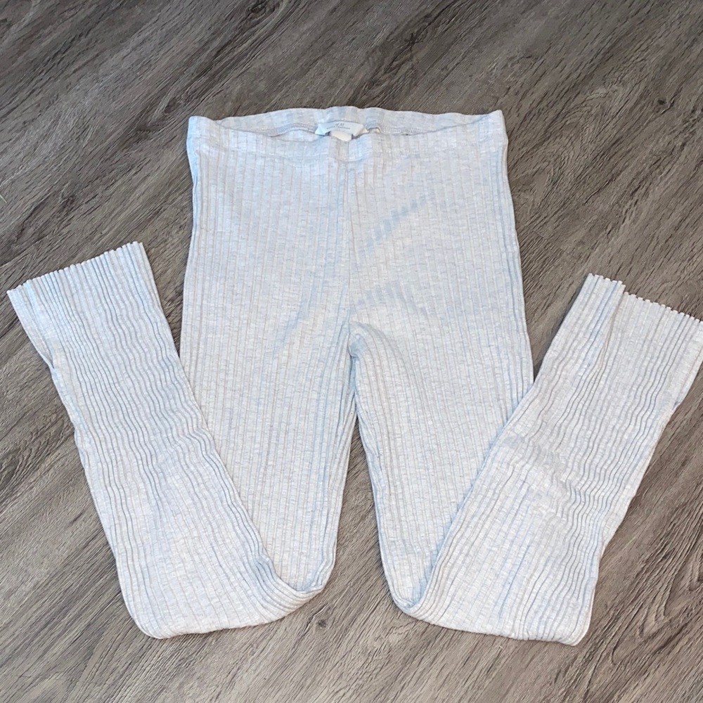 H&M Light Grey Ribbed Lounge Pants